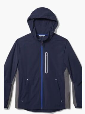 Tommy Bahama San Juan Water & Wind Resistant Hooded Jacket Ocean Deep Men’s XL